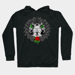 Hawk Red Rose Wreath Hoodie